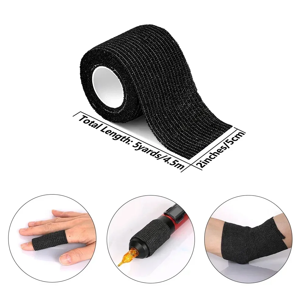 

Disposable Tattoo Machine Self Adhesive Flex Elastic Bandage 5*450cm Grip Tube Wrap Elbow Stick Tape Tattoo Accessories