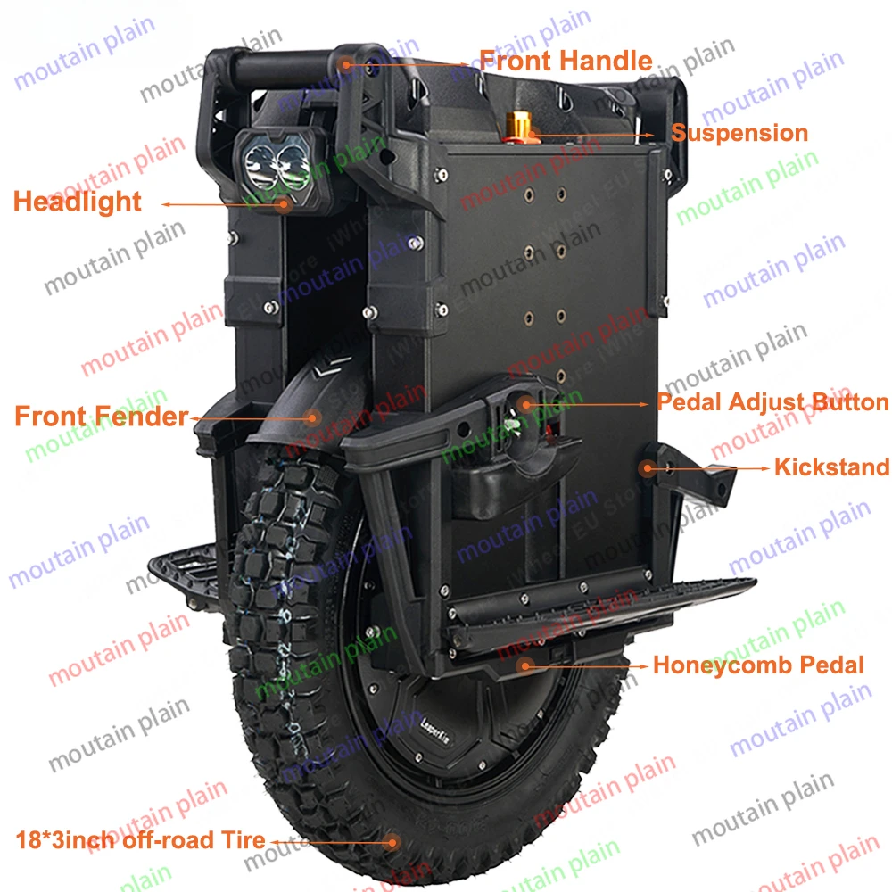 Electric Unicycle in Stock Newest LeaperKim Veteran Patton 126V 2220Wh Battery 3000W Motor 18inch Off-road Tire Veteran Patton