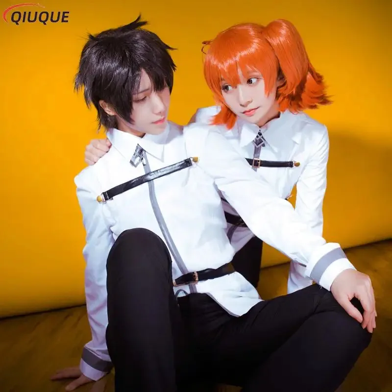 Горячая игра Fate Grand Order Косплей Gudako Grand Master Fujimaru Ritsuka Косплей Костюм Школьная форма Плащ Костюмы на Хэллоуин