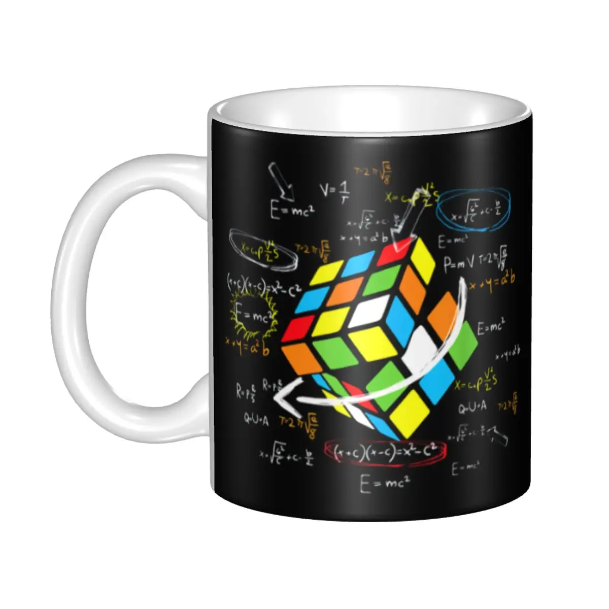 

Customized Math Rubiks Player Cube Math Lovers Coffee Mugs DIY Ceramic Milk Tea Cup