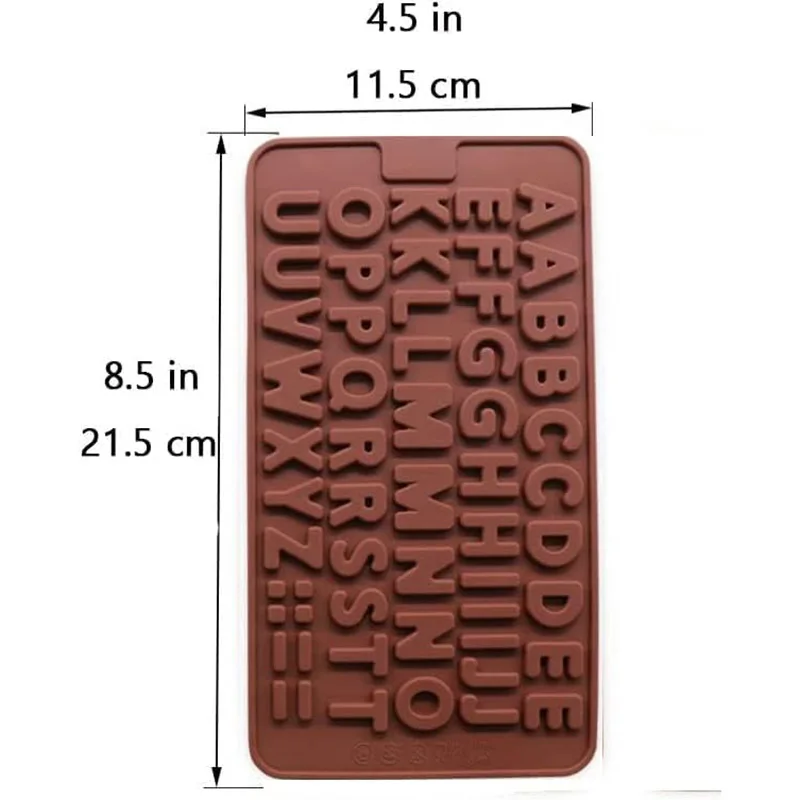 26 Cavities Alphabet Silicone Mold,2pcs Letter Baking Pan Handmade Chocolate cake Moulds Biscuit Ice Cube Tray Baking Molds