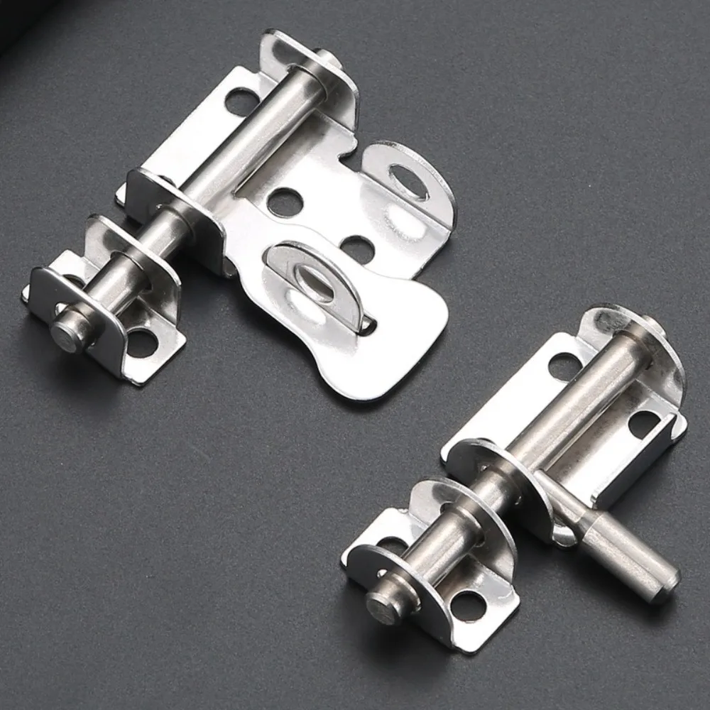 Stainless Steel Door Latch Toilet Door Lock Sliding Mechanism Sliding Bolts Latch Easy Installation Hardware Hasp Lock