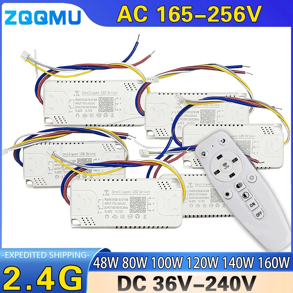 APP Control LED Driver 2.4G Remote Intelligent LED Transformer 12-24W 40W 80W 120W 360W For Dimmable Color-changeable Chandelier