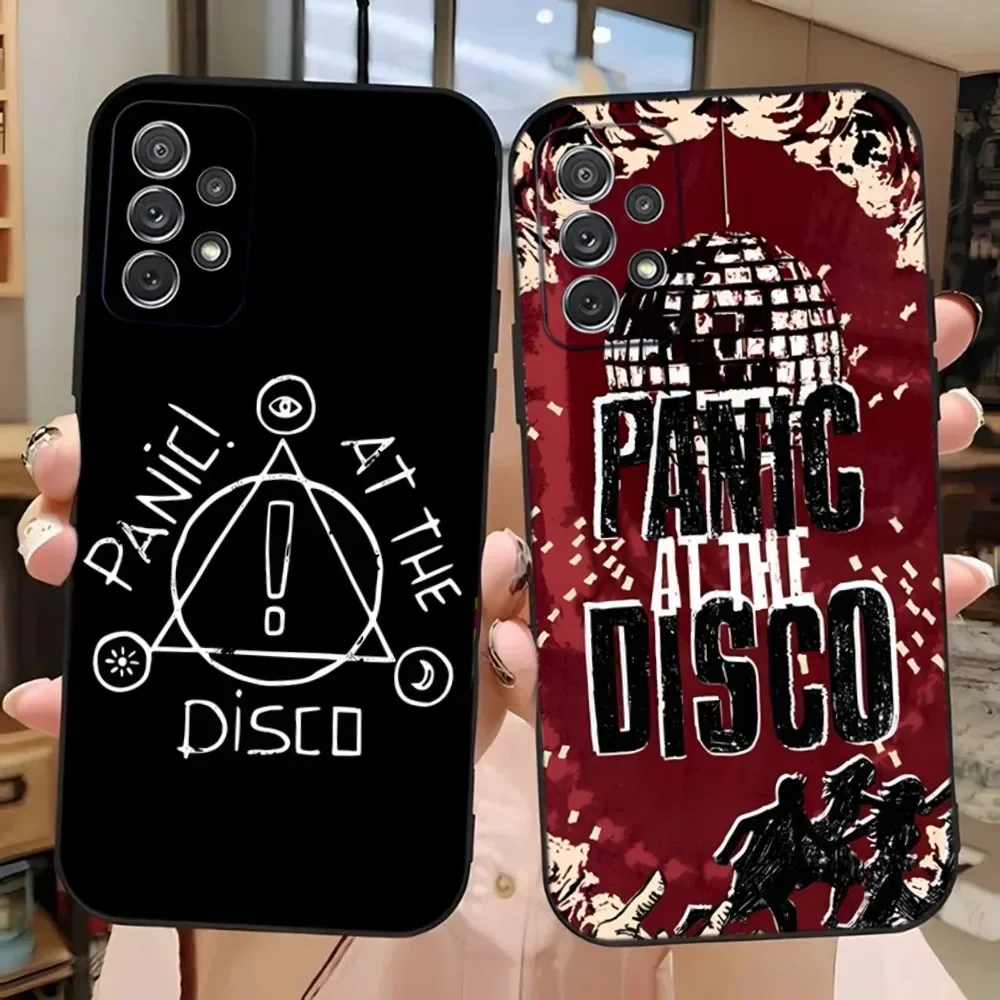 P-Panic At The Disco Phone Case For Samsung Galaxy A13,A21s,A22,A31,A32,A52,A53,A71,A80,A91 Soft Black Phone Cover