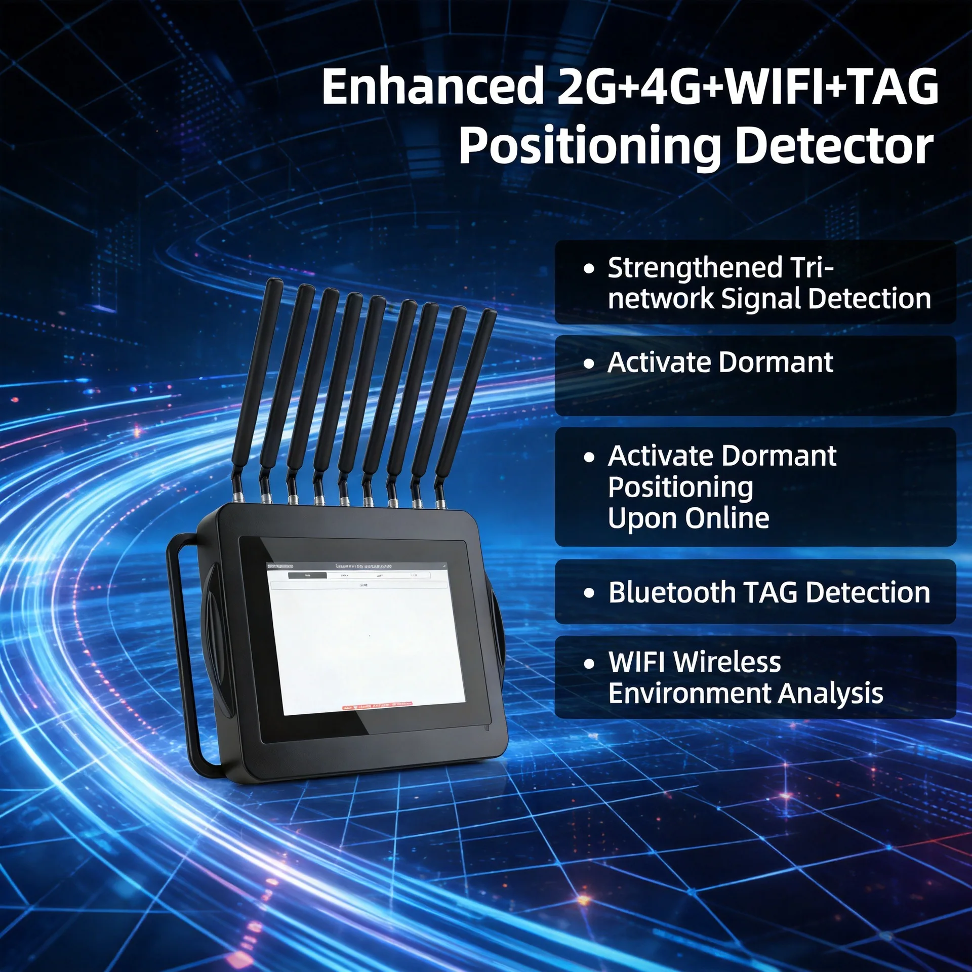 2G 4G WiFi Tag Signal Detector Anti‑Spy Hidden Camera Bug Finder Car GPS Detector Device Detect Sleep GPS Locator Tracker for Ve