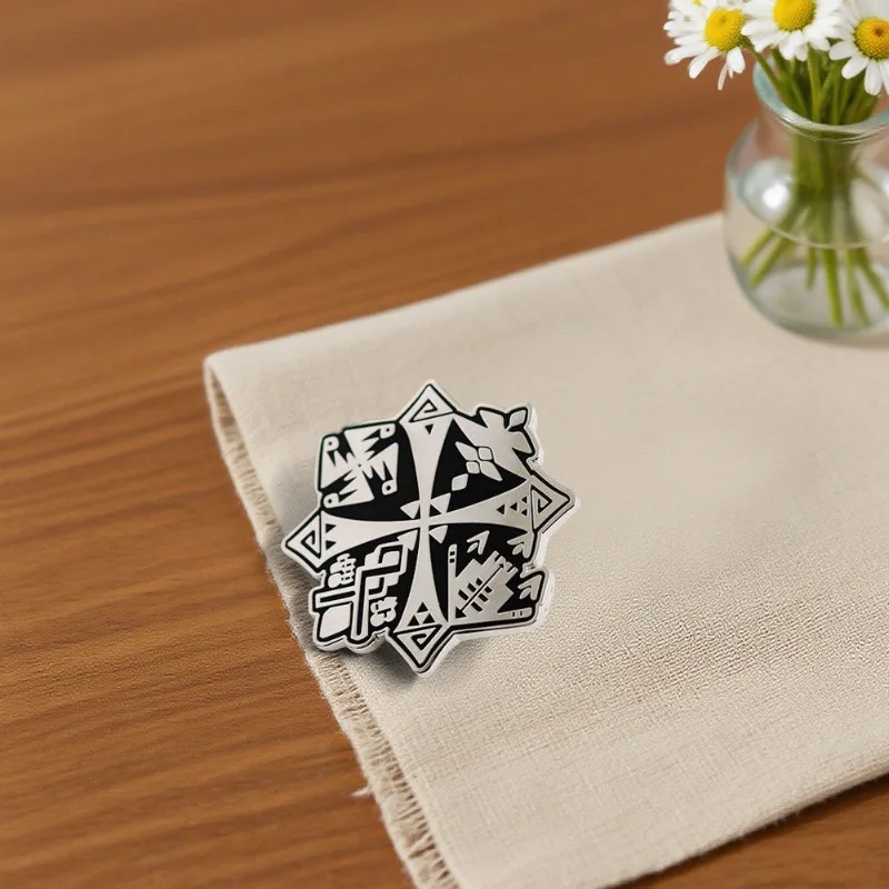 الوحش هنتر وايلدز ناتا جيما فيلين الإبداعية الكرتون شارة معدنية زوجين موضة شخصية بروش ملحق هدية عيد