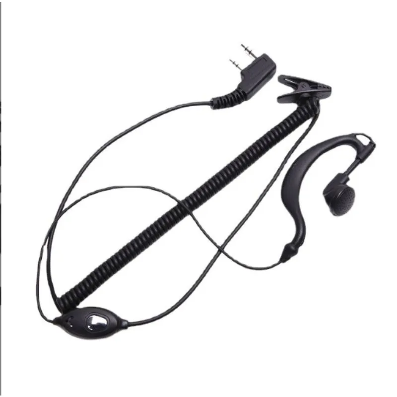 Baofeng Two Way Radio Earpiece with Mic Single Wire Earhook Headset Compatible with BF-888S UV-5R H-777 RT22 AR-5 Walkie Talkie