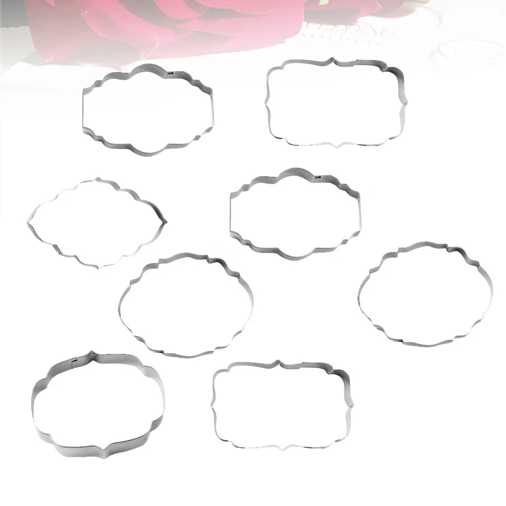 8Pcs Food Grade Stainless Steel Cookie Cutters Non Toxic Easy Clean Creative Shape Baking Molds for DIY Cookies Cakes Mousse