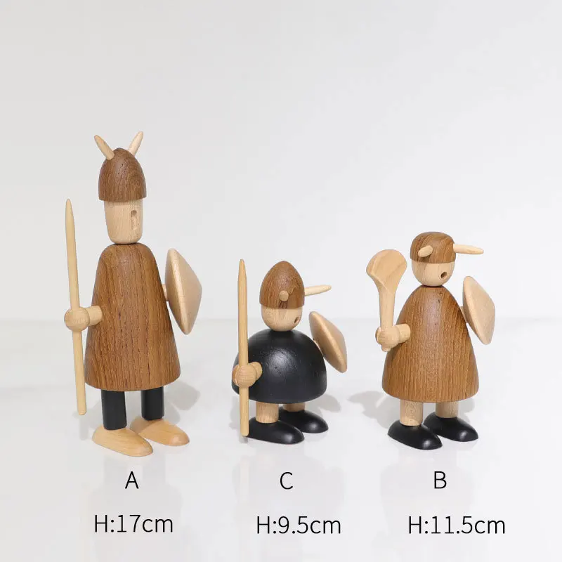 

Original Wood Carving Vikings Home Decoration as for Creative Christmas Birthday Gift to Decor Interior Living Room Figurines