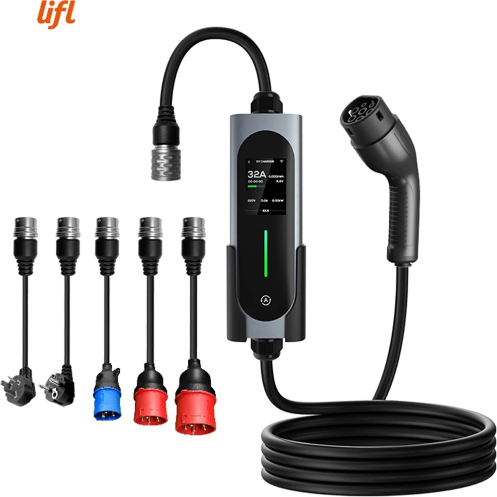 

Lift Portable Car Charger Suitable for Tesla Charging Adapter Household Electric Vehicle Adjustable Current 40A