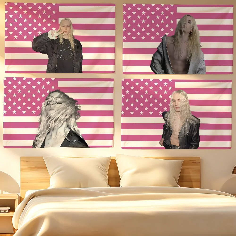 Rapper 2hollis-S Flag Tapestries For Classroom Dormitory Camping Picnic Party Cheering Home Indoor Outdoor Decor