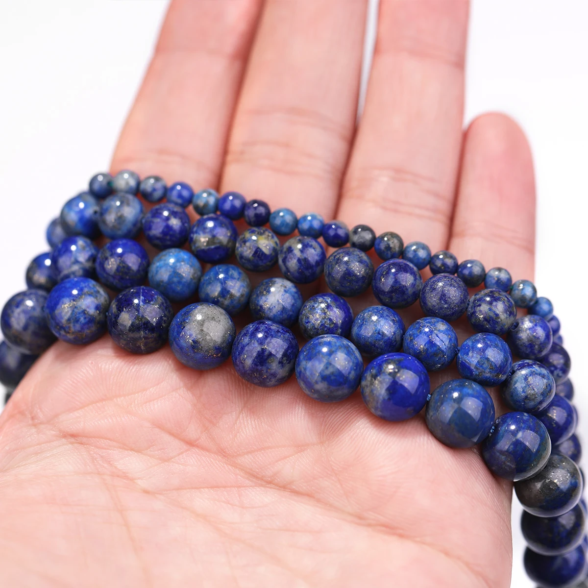 AAA Naturstein Perlen Lapis Lazuli Runde Lose Stein Perlen Für Schmuck Machen DIY Armband Ohrringe Zubehör 4/6/8/10mm – Detail 4