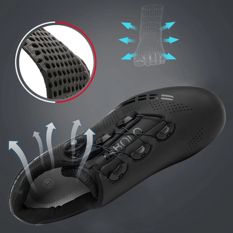 Men's Cycling Shoes Road Bike Shoes Self-locking Cleats Speed Cycling Sneakers Outdoor Racing Route Athletic Bicycle Footwear image 5