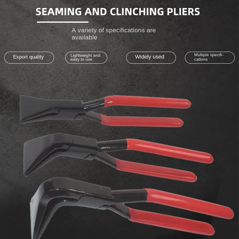 Hand Seamers Sheet Metal Tools Straight Jaw 45° 90° Metal Bending Pliers for Bending and Flattening Sheet Metal