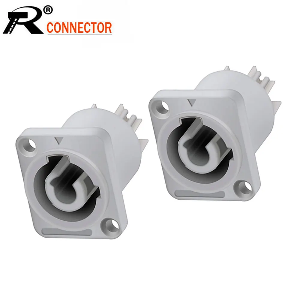 10pcs/lot 3 Pin Powerconnector Female Jack Panel Mount NAC3MPA NAC3MPB AC Power Chassis for Stage Light LED Connector 20A/250V