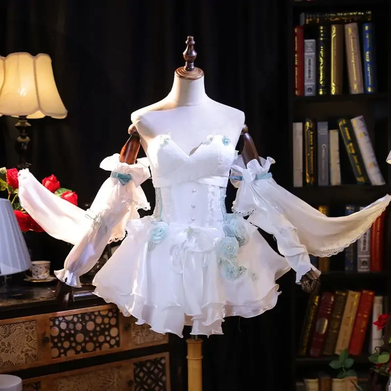 زي تنكري لساحة الفناء Lynette Angel ، فستان أبيض ، باليه ، لطيف ، طقم شعر مستعار كامل ، لينيت ، هالوين ، عيد الميلاد ، متوفر