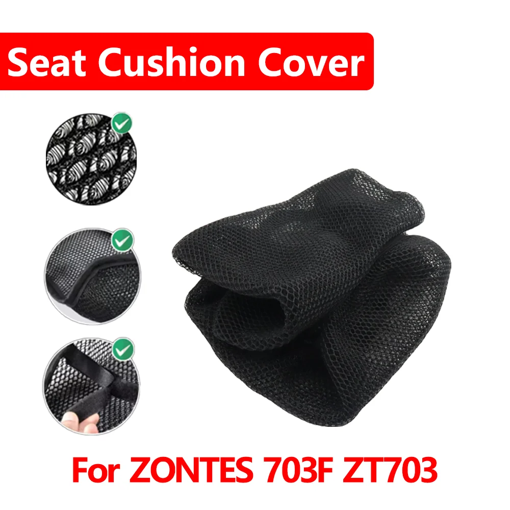 

For ZONTES ZT703F ZT 703 F 703F Motorcycle Accessories 3D Mesh Fabric Cushion Waterproof Protection Seat Cover