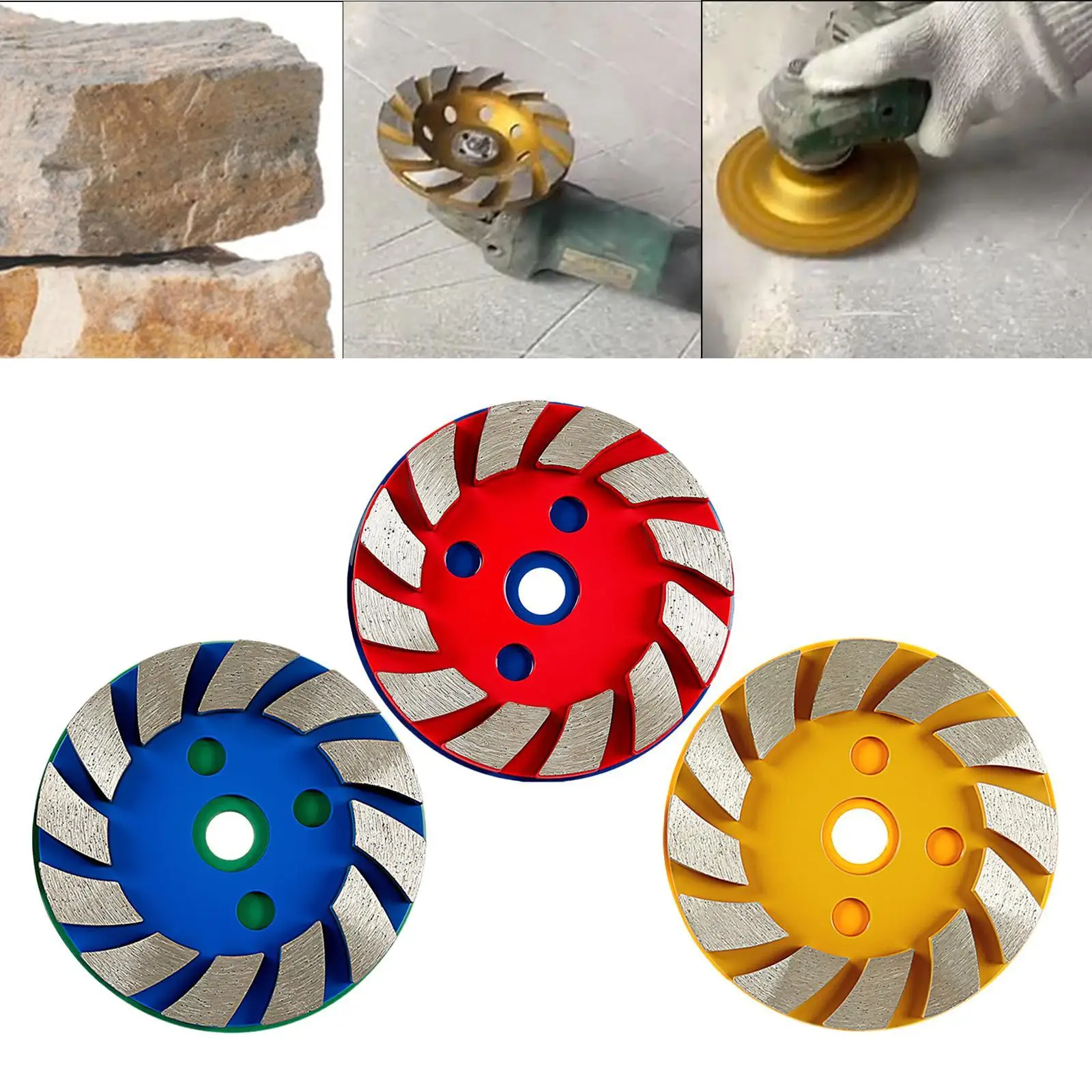 

Diamond Concrete Grinding Wheel Grinding Disc Heat Treated Cutting Disc Angle Grind Accessories for Marble Granite Concrete
