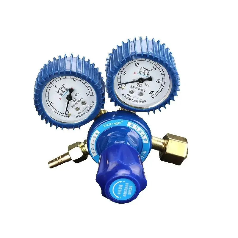 Oxygen Gauge, Acetylene Gauge, Propane Gauge, Argon Pressure Regulator, Pressure Gauge, All Copper Shock Resistant Connecting Va