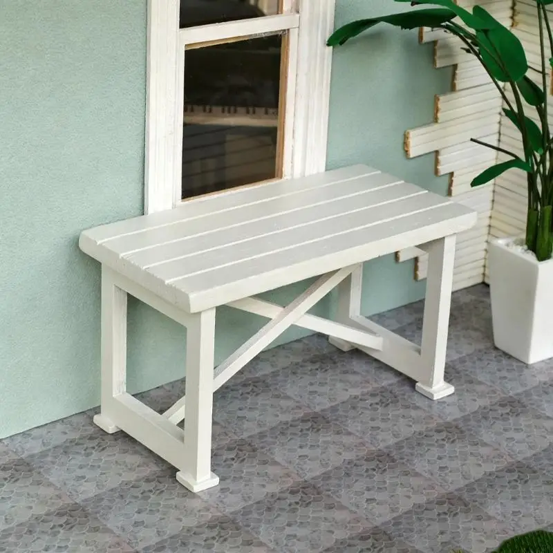 Simulation Miniatur Garten Tisch Natürliche Holz Stehen Figur Für 1/12 Puppenhaus Szene Display Kinder RolePlay Spiel A2UB