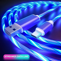 2m Type C Glowing Cable Mobile Phone Charging Cables LED Light Charger For Samsung Xiaomi iPhone Charge Wire Co