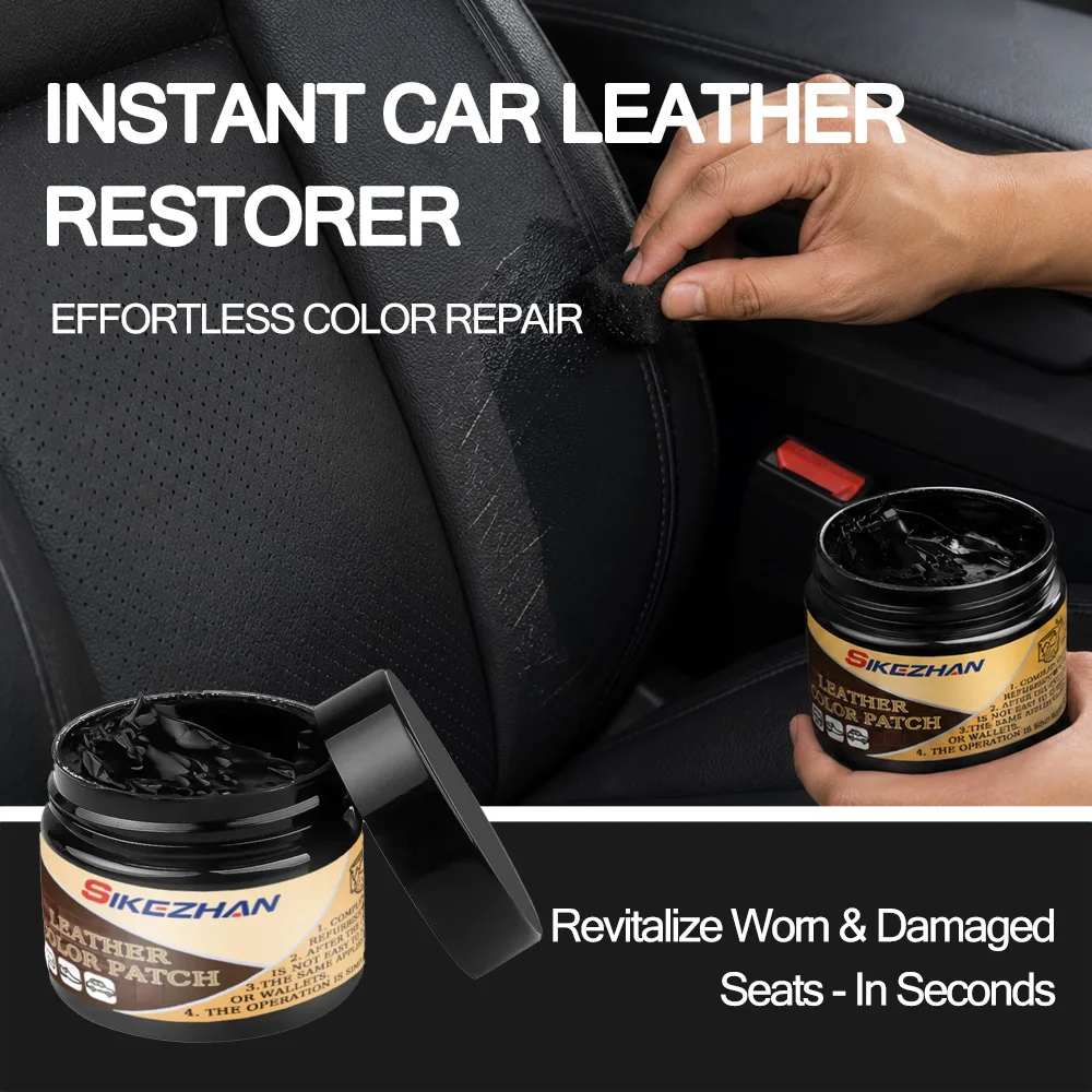 50g Black Leather Color Patch Balm Scratch Repair Dyeing Cream For Car Seat Sofa Jacket Shoes Bag Refurbish Repair SIKEZHAN