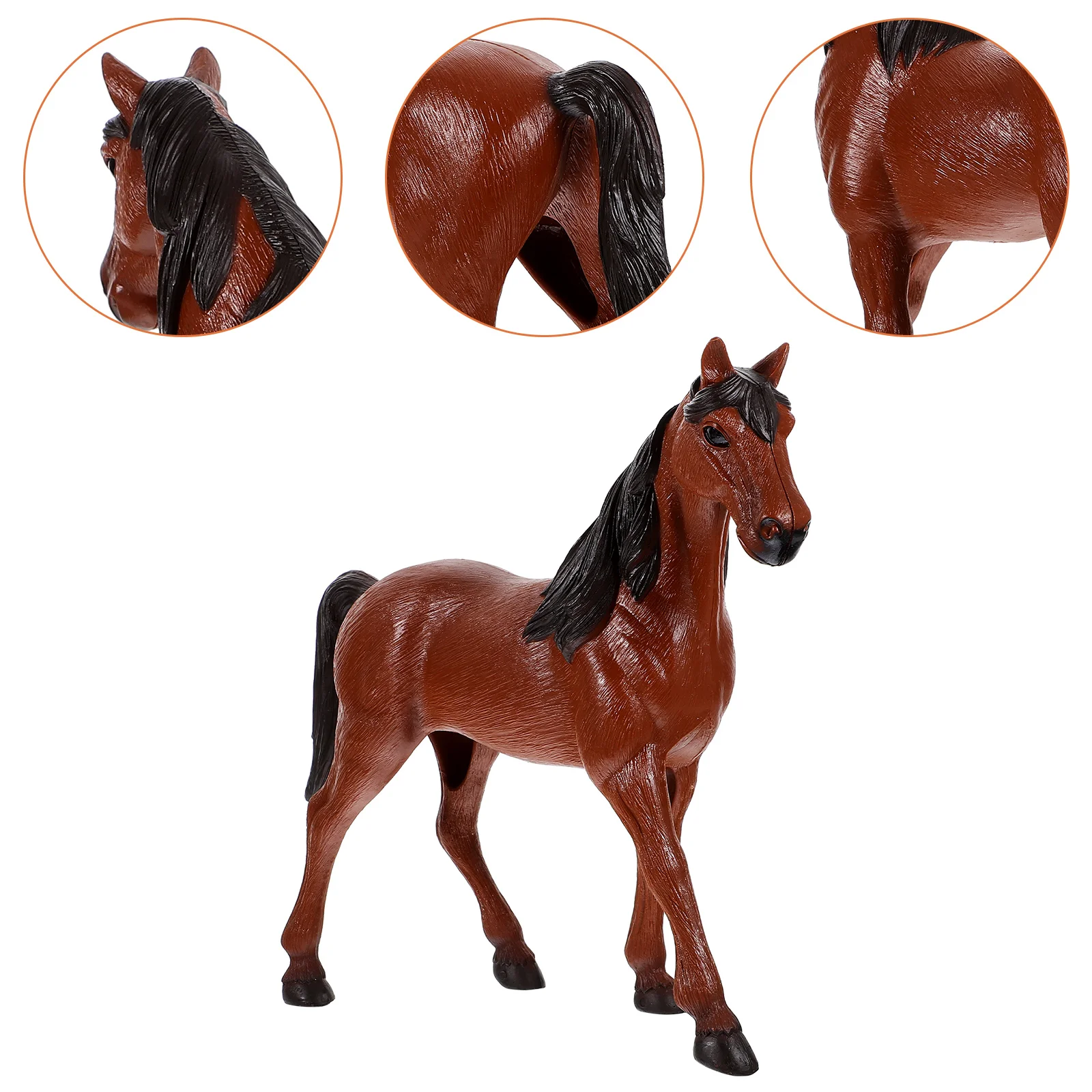 Model Horse Simulation Decor Toy Figurine Animal Adorn Garden Small Statues Artificial Hollow Figurines