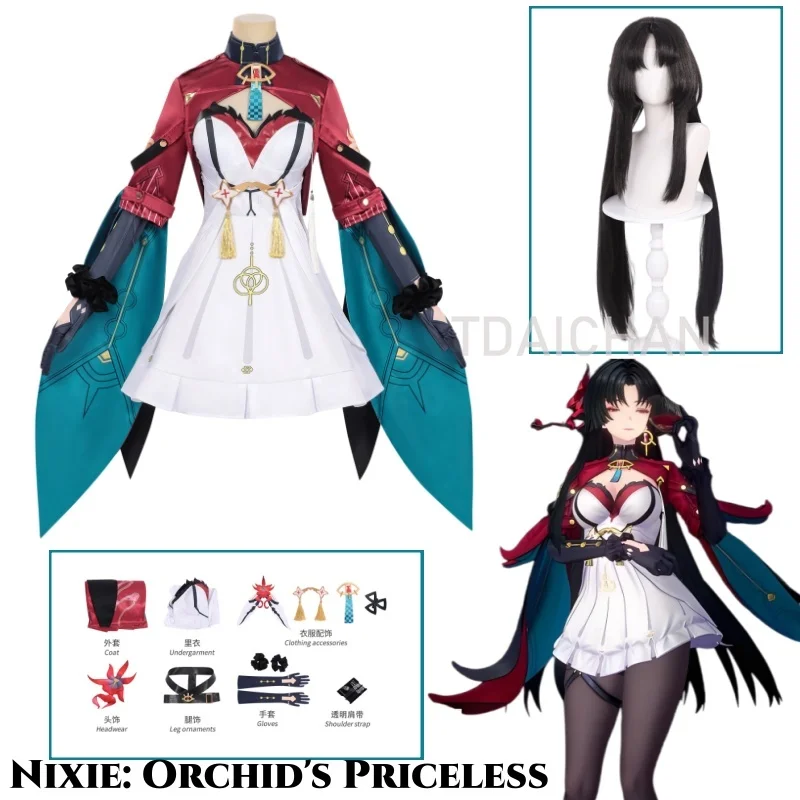 neverness-to-everness-nixie-orchid's-priceless-cosplay-costume-wig-full-set-game-women-dress-halloween-carnival-role-play-outfit
