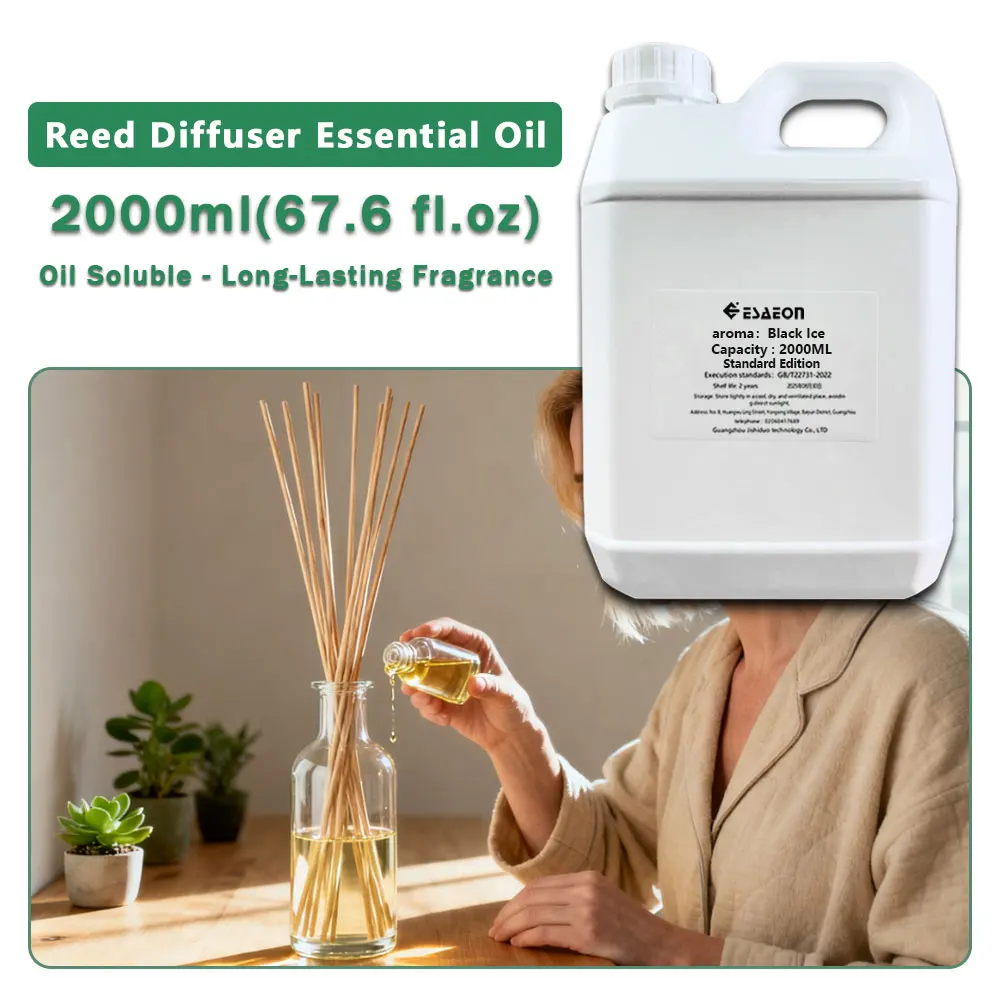 ESAEON Essential Oil, Vine Diffuser Replenishes Aromatic Oil, Aroma Reed Diffuser Oil, Black lce/Ritz-Carlton 2000ML(67.6 fl.oz)