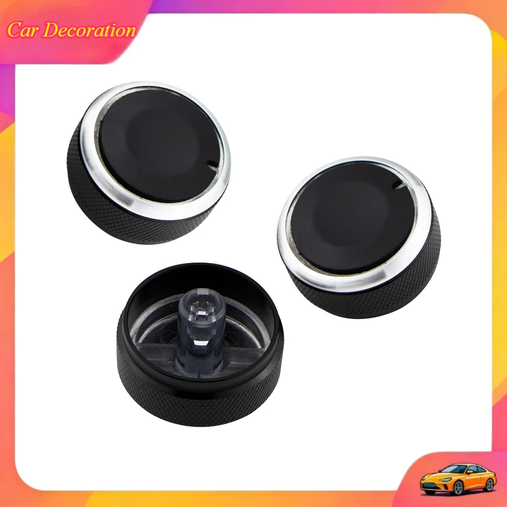 Manopole di controllo del riscaldatore A/C in lega di alluminio da 3 pezzi per Mazda 3 M3 2004-2013 Accessori per pulsanti interruttore aria condizionata per auto
