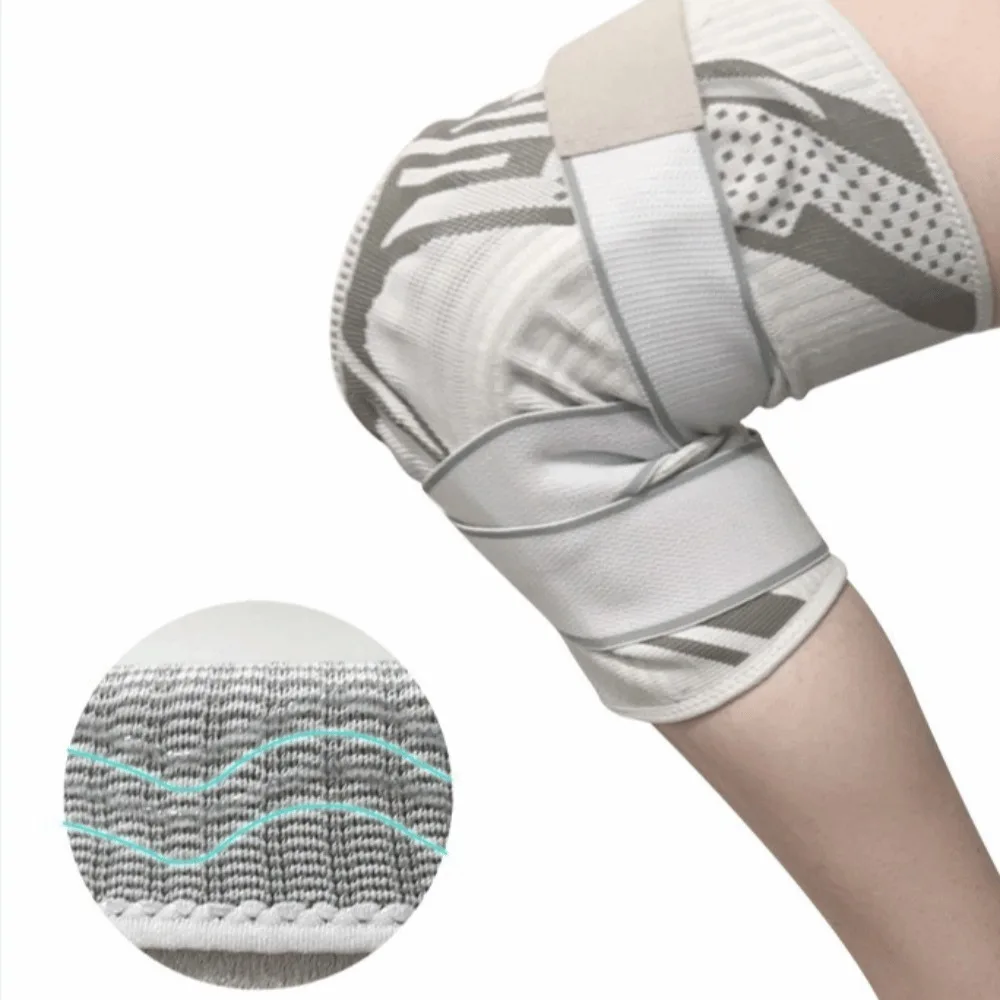 

Elastic Knee Support Braces Breathable Compression Elastic Sport Bandage Injuries Protection Knee Pads Knee Protector