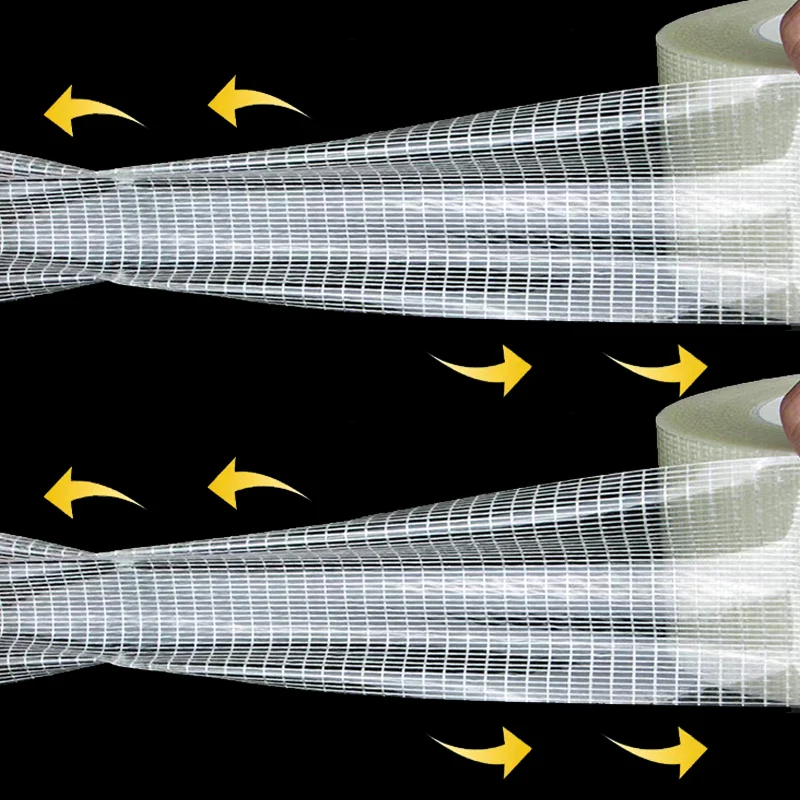 Strapping Tape Fiberglass Filament Packing Grid Fiber Tape Single Sided Adhesive for Sealing Mold Home Appliance Bundled Fixed
