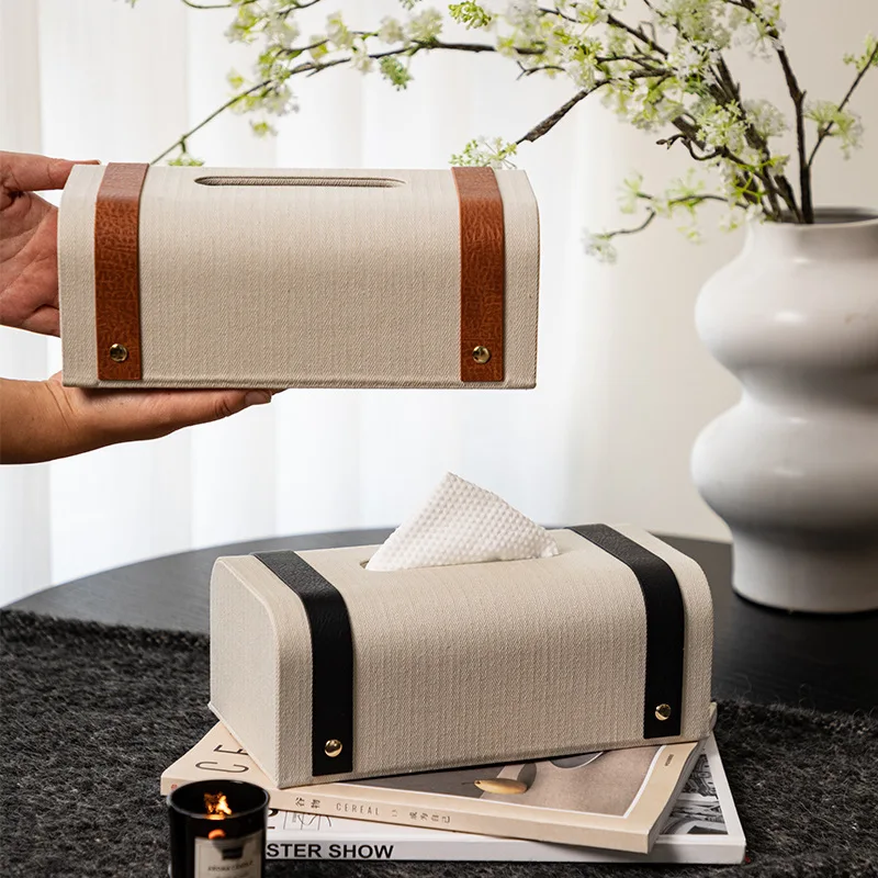 Retro tissue box living room light luxury high-end creative restaurant  high-end household simple high-end pumping carton