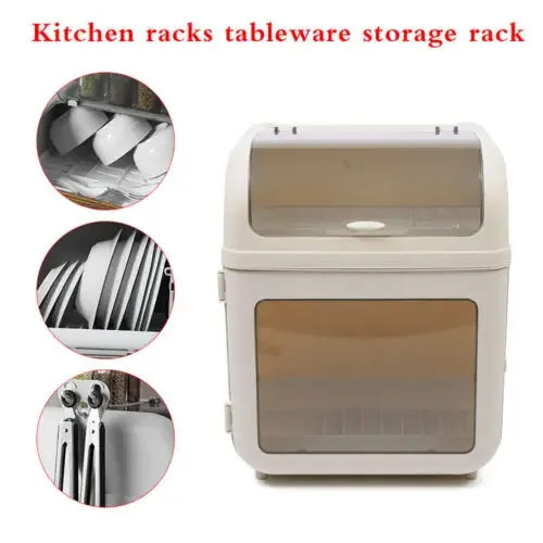 

Large Capacity Tableware Storage Box Kitchen Organizer Drying Rack Holder New