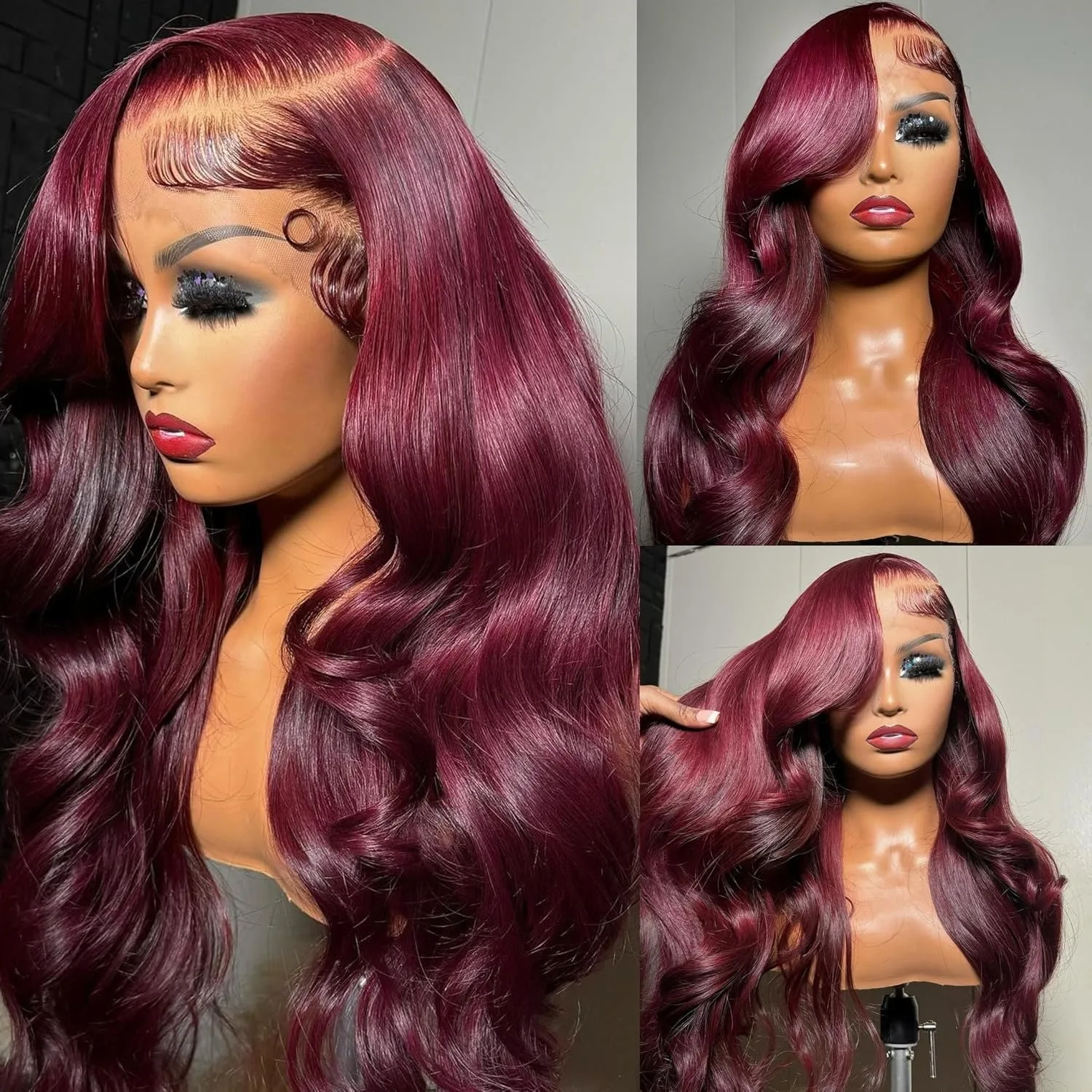 

250% Density 13x6 Hd Lace Frontal Wig 99J Burgundy Human Hair Wig 30 40 Inch Body Wave Lace Front Human Hair Wigs Brazilian