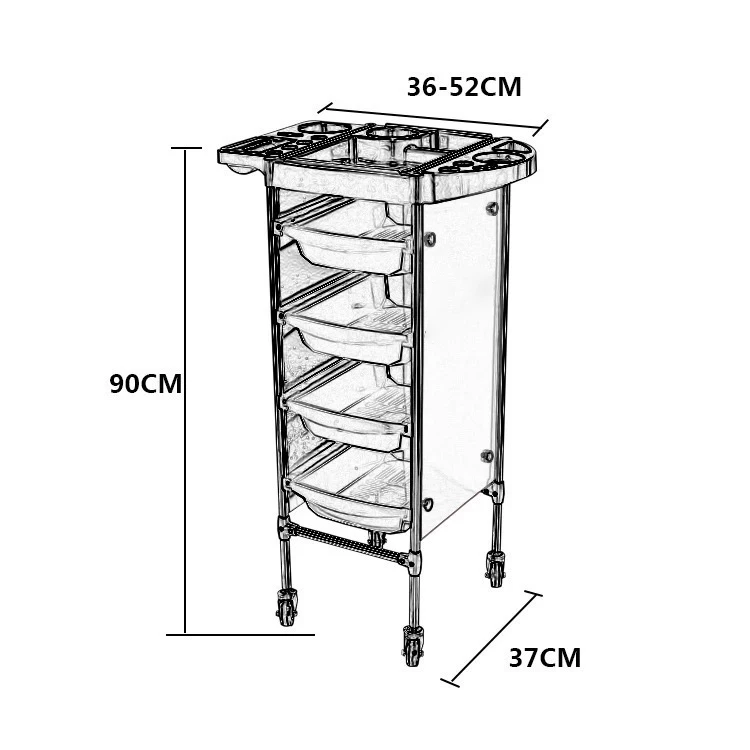 Multifunctional New Hairdressing  Hairdressing Tool  Salon Trolley Rack Hairdresser Tools Trolley For Barber