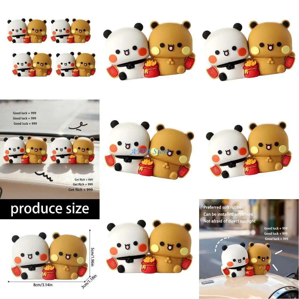 

U13C Strong PVC Automotive Interior Decorations Playful Dashboard Ornament Set Gift