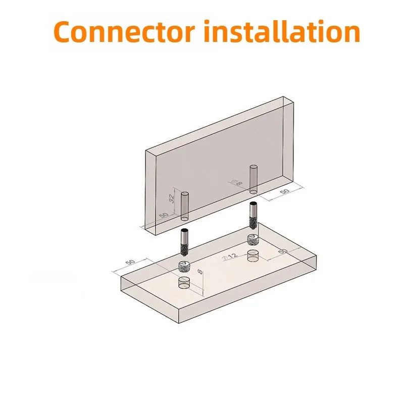 10/20 Stück Unsichtbarer 2-in-1-Verbinder Schraubverschluss Versteckter Laminat-Schrank-Montagebeschlag für Möbel – Detail 7
