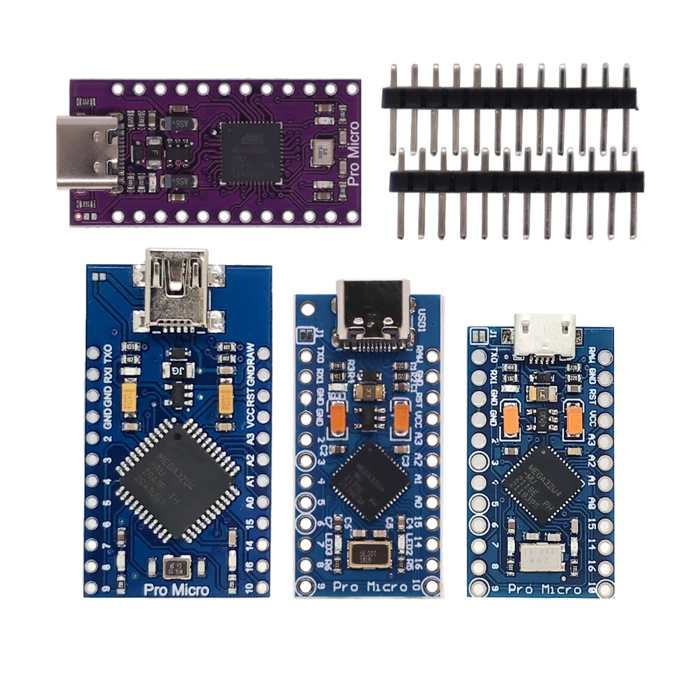 Pro Micro 3 Pezzi – Scheda Sviluppo 5V/16MHz Con Chip 32U4, USB Type-C, Compatibile Arduino, Bootloader Autonomo