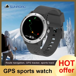 SUNROAD 2024 New GPS Smart Sports Watch for Man Electronic Luxury Multifunction Waterproof Swim Climb Heart Rate Watches