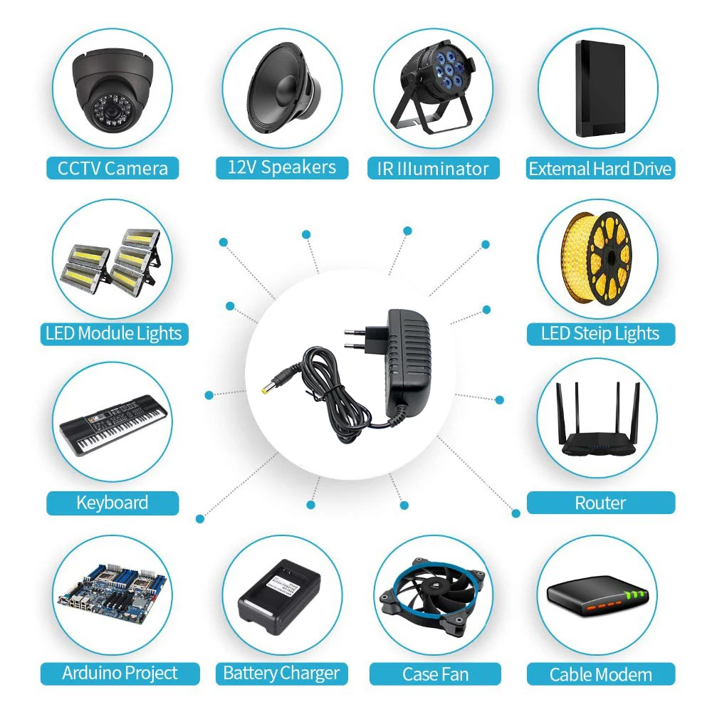 Fuente de alimentación conmutada, transformador de CA 220V a 12V, 12V, 5V, 6V, 8V, 9V, 13V, 15V, 24V, 1A, 2A, 3A, 5A, 6A, 8A, 10A