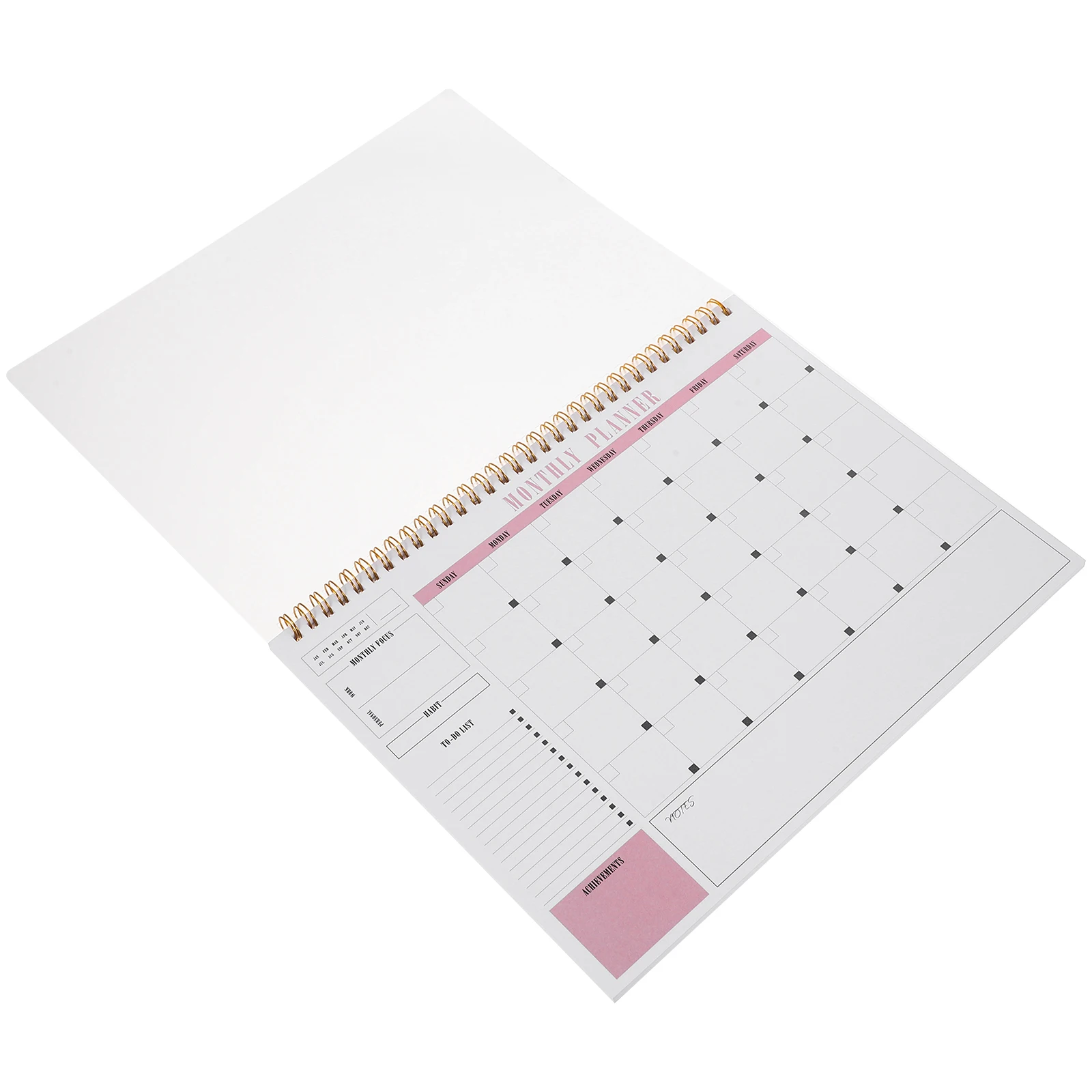 

A4 Weekly Planner Notebook Monthly Design Daily Schedule Undated Pages Easy Flip Portable Office Use Time Management