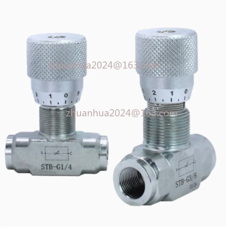 STB series G1/4 G3/8 G1/2 G3/4 G1 Bi-Directional flow restrictor hydraulic valve Carbon steel flow control valve for hydraulic