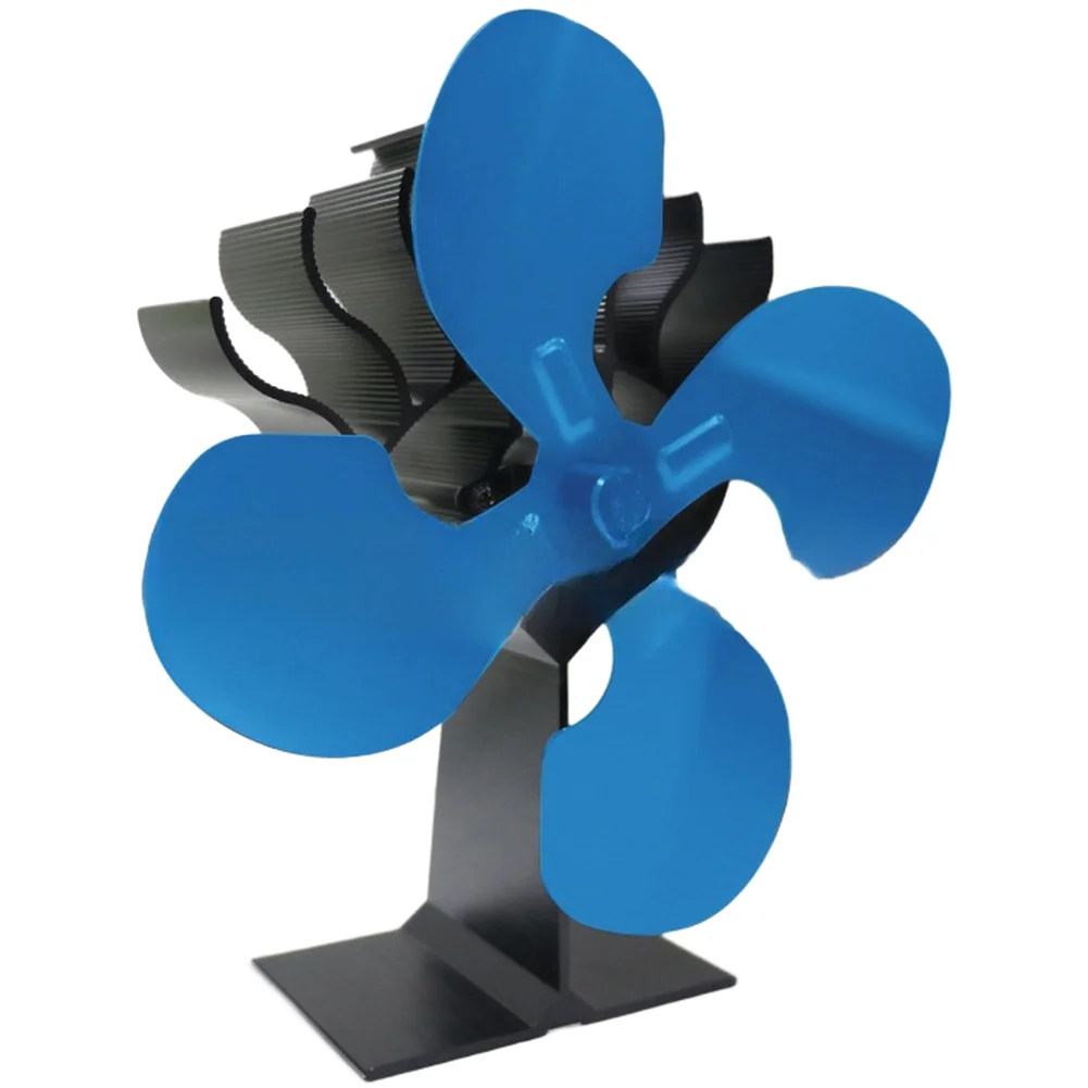 Anodized Aluminum Stove Fan That Uses Heat Difference to Generate Electricity and Rotate Air Quietly and Reliably