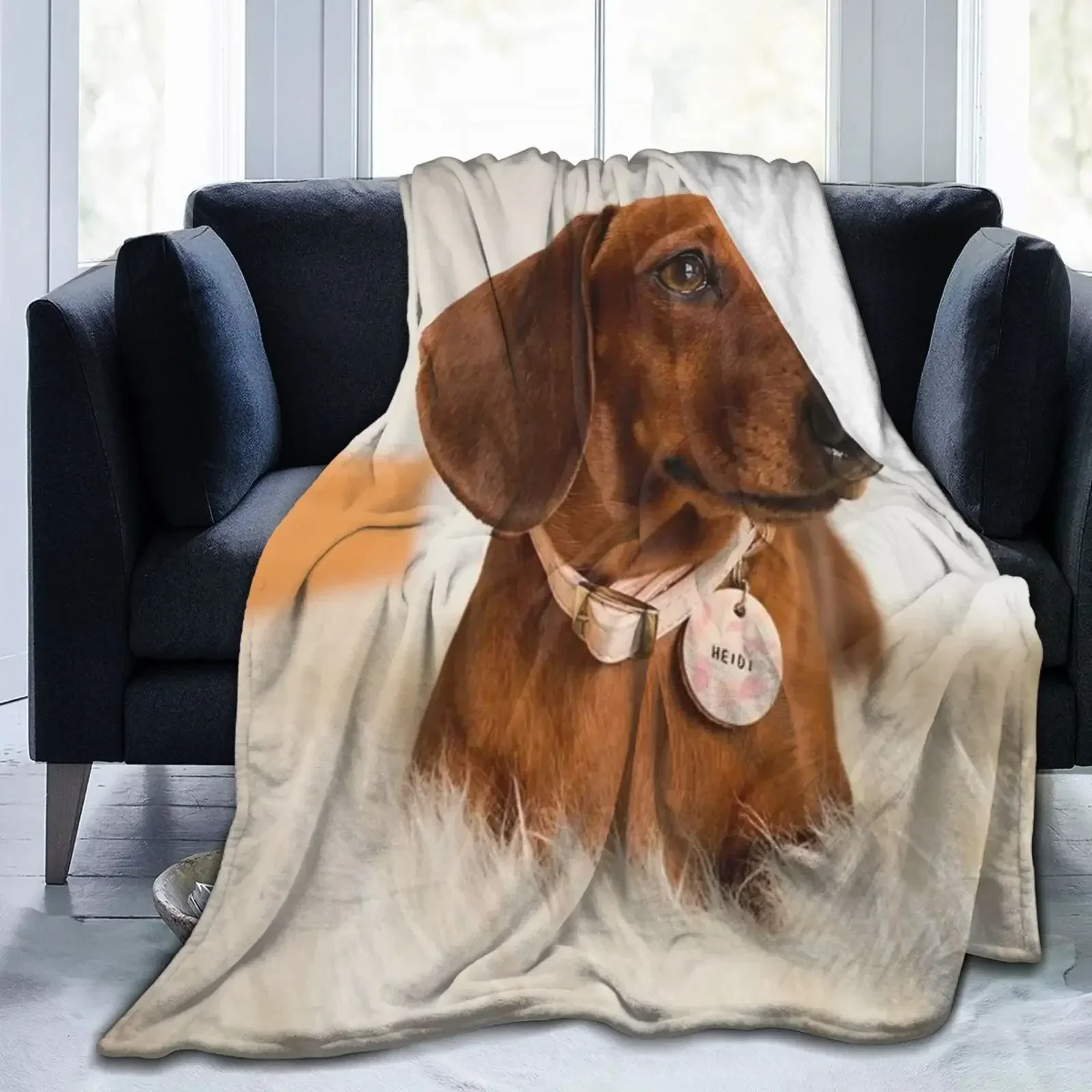 

Супер мягкое уютное теплое мятно-зеленое фланелевое флисовое одеяло для собаки таксы для дивана-кровати, дивана, подарки для дома