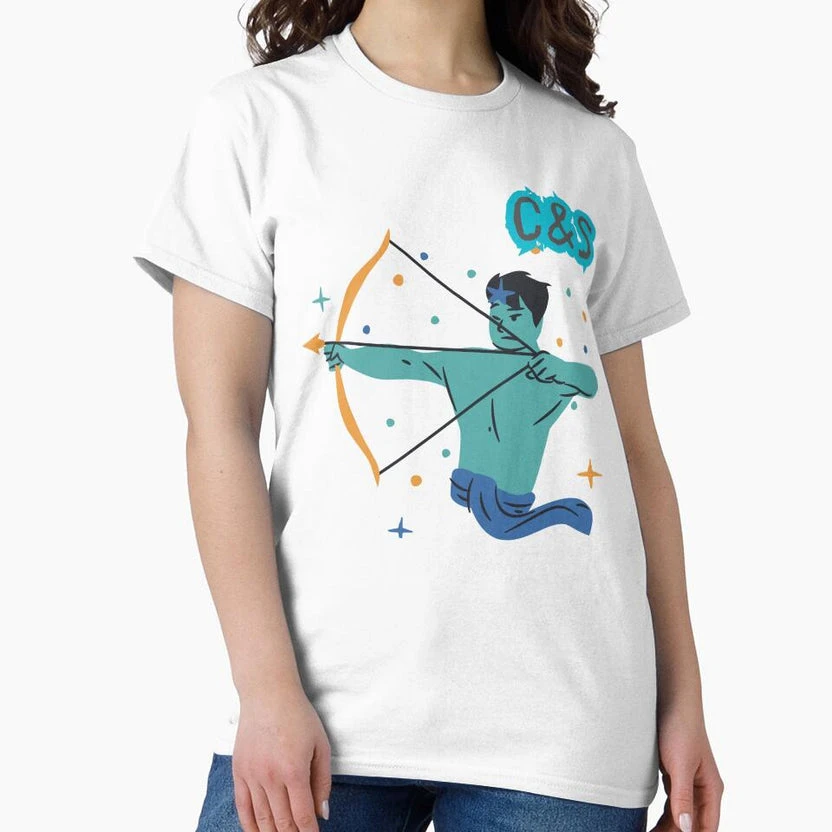 2026 Sagittarius Archer Zodiac Sign Graphic Cotton Tshirt Cartoon Constellation Short Sleeve Tee
