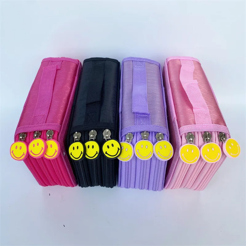 Imagem -05 - Escola Lápis Case para Meninas e Meninos Papelaria Pencilcase Suprimentos Compartimento Pen Bolsa Estética Grande Capacidade Box Kit 48 Slots 72 Slots