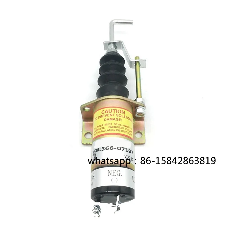 Extinguisher Solenoid Valve 366-07197 366-07198 12V 24V Diesel Generator Shutdown Device Accessories