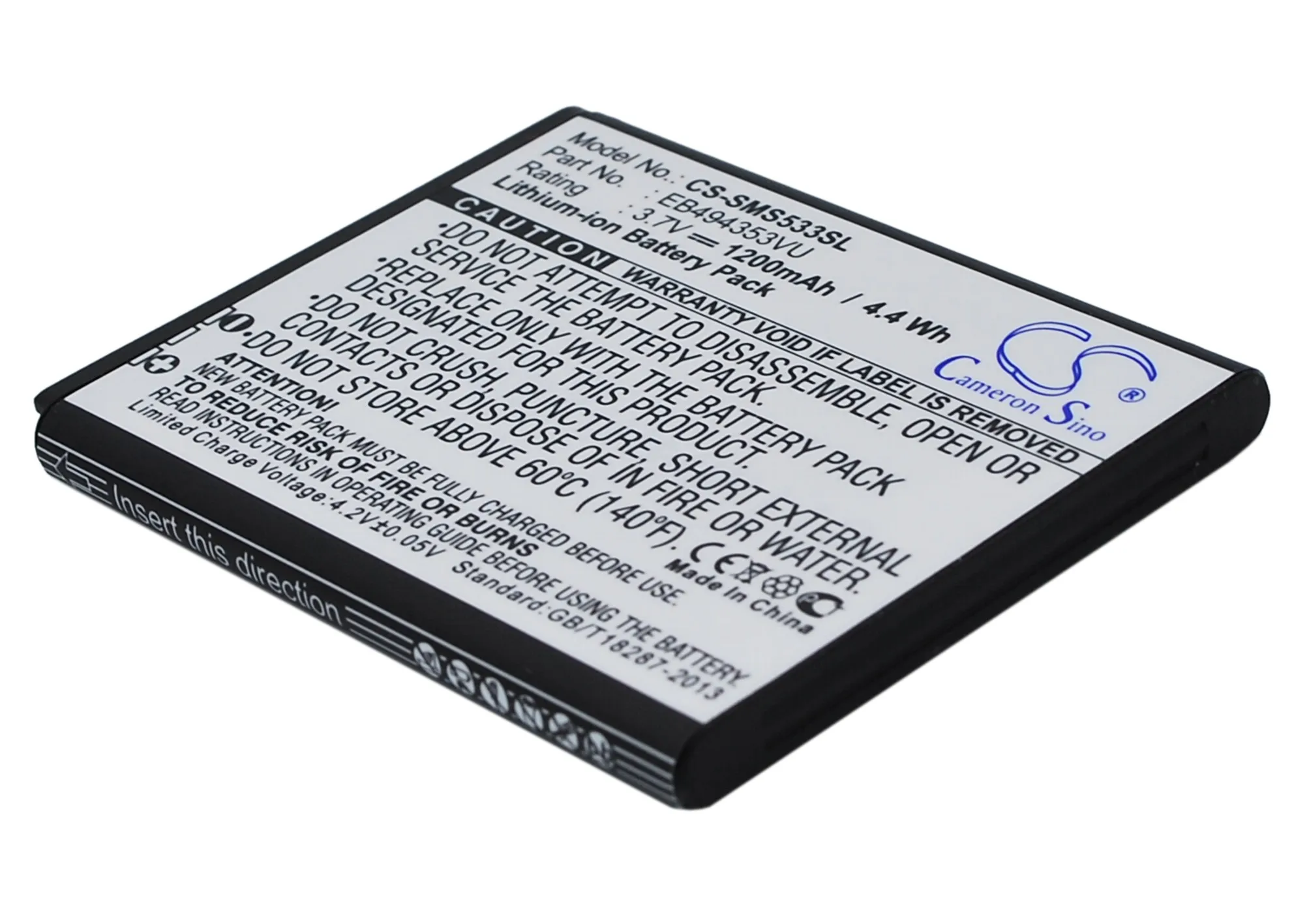 CS Replacement Battery For Samsung Dart, DoubleTime, Galaxy 551, Galaxy Mini, Galaxy Mini TM, G