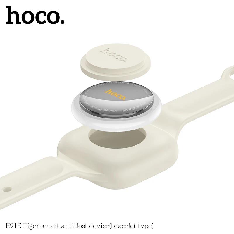 HOCO E91E Mini étiquette de suivi GPS intelligente Compatible avec iOS Apple Find My App rappel Anti-perte clé de voiture dispositif de localisation d'animaux de compagnie pour enfants